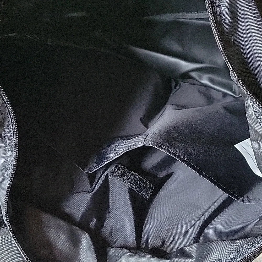 L.L. Bean nylon messenger bag, black/gray
